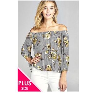🎉just arrived 🎉Plus size off the shoulder blouse